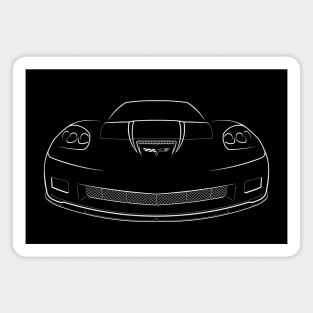 Centennial Edition C6 Chevrolet Corvette - front stencil, white Magnet